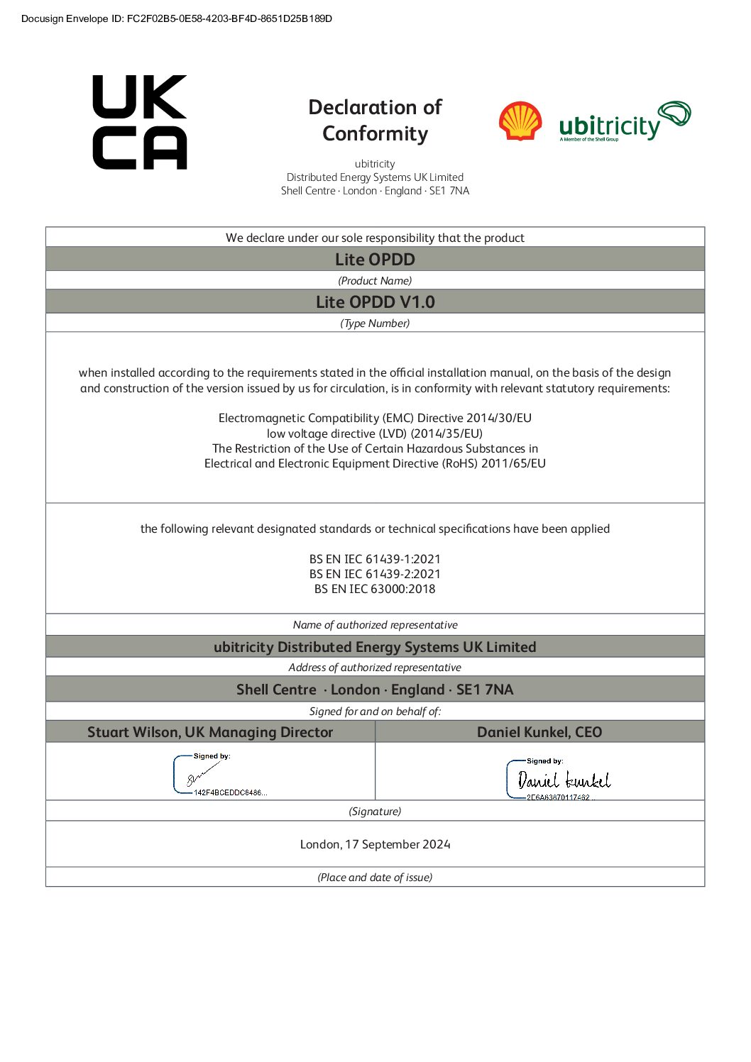 Teaser of the CE confirmation of conformity for ubitricity's lamppost charger Chelsea.