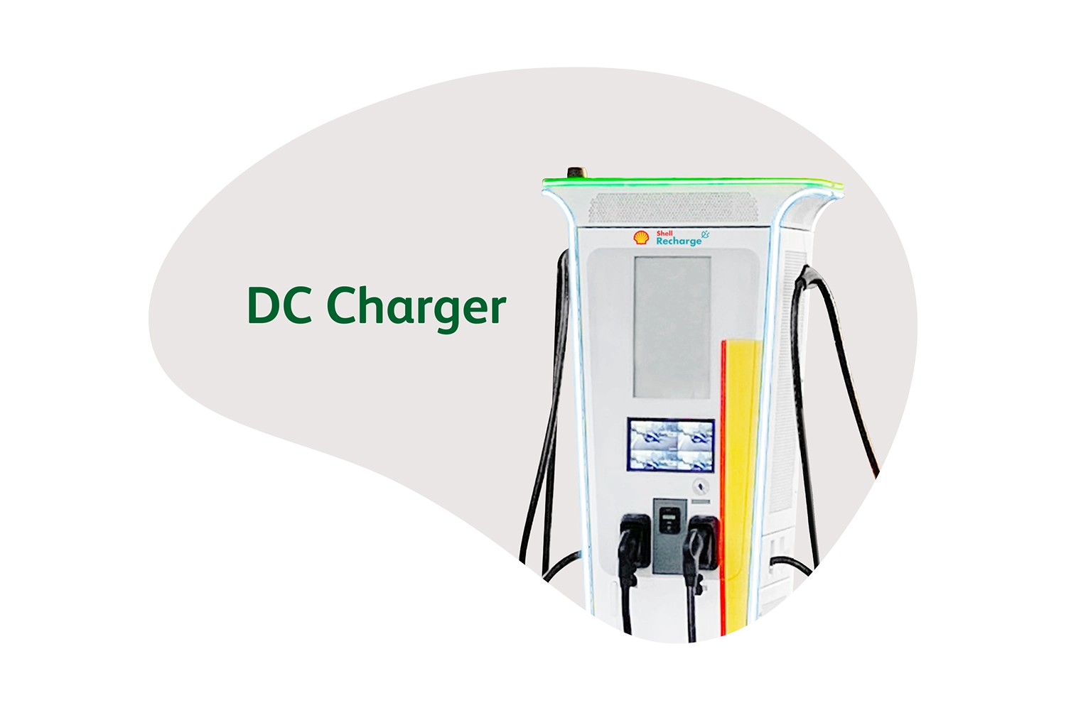 Illustration of a ubitricity / Shell Recharge rapid charger which can be used by local authorities to provide quick recharging for residents.